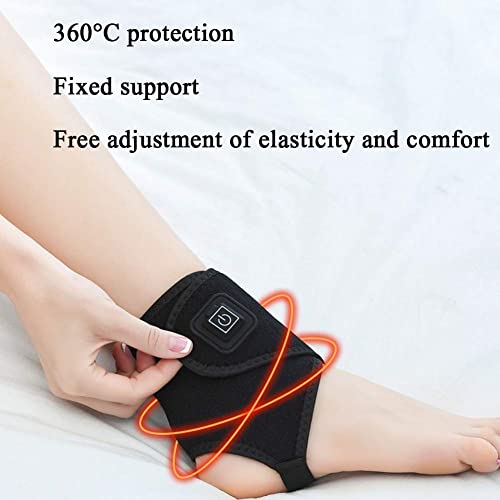 SXHHBB Tobillera con Calefacción USB Tobillera con Calefacción con Placa De PE Terapia Caliente Tobillera Ajustable De 3 Niveles con Calefacción para Artritis, Tensión Y Fatiga