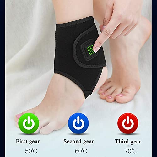 SXHHBB Tobillera con Calefacción USB Tobillera con Calefacción con Placa De PE Terapia Caliente Tobillera Ajustable De 3 Niveles con Calefacción para Artritis, Tensión Y Fatiga
