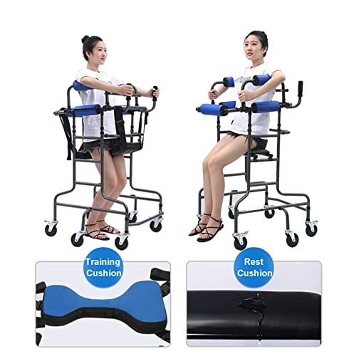 SXNYC Andador para Ancianos Estrecho, Andador Vertical con Asiento para Discapacitados, Andador Médico Portátil con Altura Ajustable