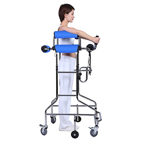 SXNYC Andadores para Ancianos con Asiento, Andador con Andador Plegable de Pie para Trabajo Pesado con Asiento y Ruedas, Altura Ajustable
