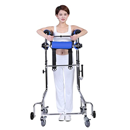 SXNYC Andadores para Ancianos con Asiento, Andador con Andador Plegable de Pie para Trabajo Pesado con Asiento y Ruedas, Altura Ajustable