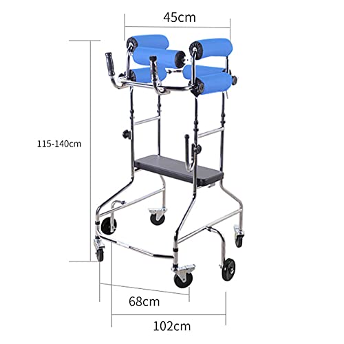 SXNYC Andadores para Ancianos con Asiento, Andador con Andador Plegable de Pie para Trabajo Pesado con Asiento y Ruedas, Altura Ajustable