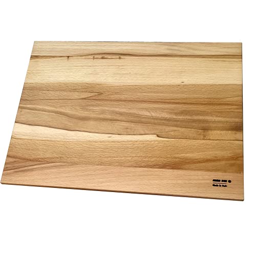 Tabla de cortar profesional de madera grande de cocina – 100% fabricada en Italia en madera de haya rectangular 40 x 30 x 2 cm con acabado al óleo