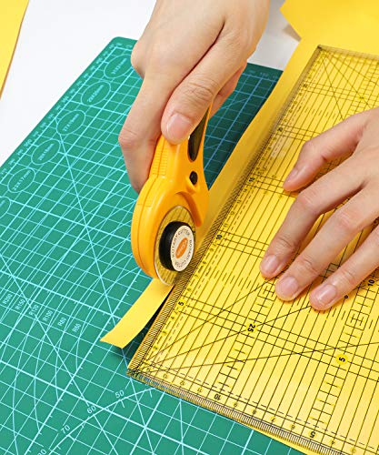 Tabla de Corte, Cutting Mat, Ahsado Alfombrilla de corte, Base de corte A3 doble cara auto curación para Costura y Manualidades, Esterilla para corte, autocurativa, 45 x 30 cm en Verde