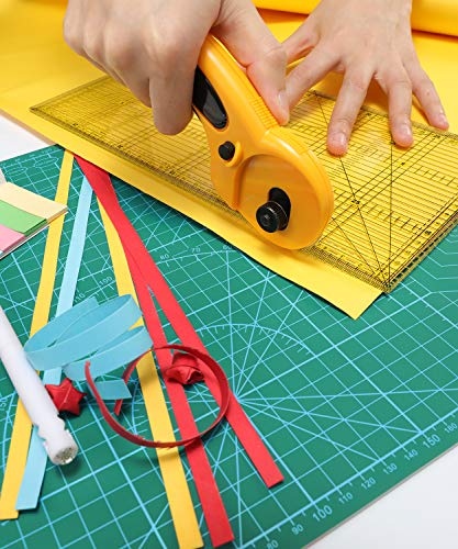 Tabla de Corte, Cutting Mat, Ahsado Alfombrilla de corte, Base de corte A3 doble cara auto curación para Costura y Manualidades, Esterilla para corte, autocurativa, 45 x 30 cm en Verde
