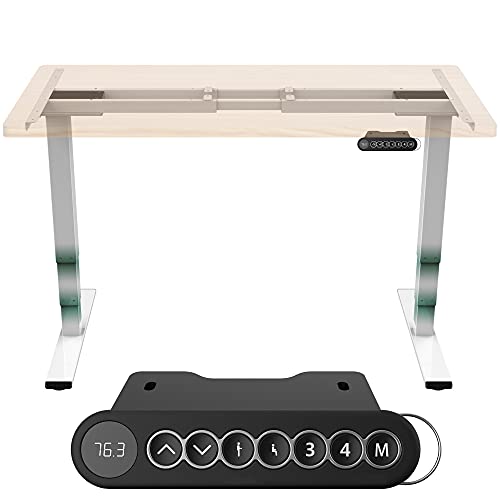 Tablakala Standing Desk. Estructura de Mesa elevable, Ajustable en Altura de 62 a 127cm. Mesa Escritorio Ordenador, eléctrica, con 2 Motores y 4 Posiciones de Memoria. Trabaja Sentado y de pie