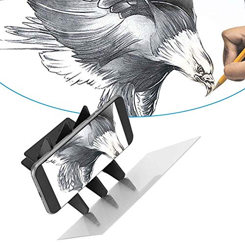 Tablero de dibujo, IP65 Tablero de dibujo de rastreo impermeable Pintura Escritura Boceto Reflexión Espejo con soporte.(7寸)