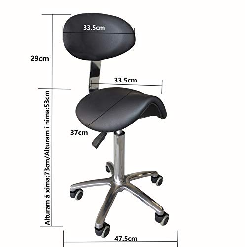 Taburete con Respaldo (NEGRO)
