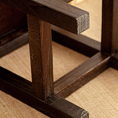 Taburete de madera maciza taburete cuadrado tienda zapato taburete sofá taburete banco cuadrado chino casa banco cuadrado (color: marrón)