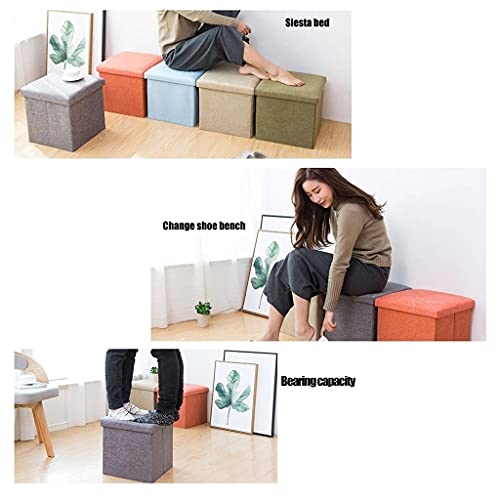 Taburete para cambiar zapatos Puerta de la casa Tienda de ropa Cama Pie Sofá Taburete Caja de almacenamiento Cuadrado Almacenamiento largo Taburete pequeño Puede sentarse (color: beige, size: 31x31x31