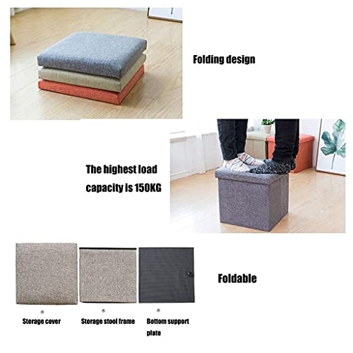 Taburete para cambiar zapatos Puerta de la casa Tienda de ropa Cama Pie Sofá Taburete Caja de almacenamiento Cuadrado Almacenamiento largo Taburete pequeño Puede sentarse (color: beige, size: 31x31x31
