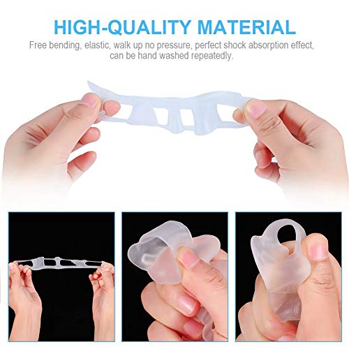 Taidda- Separador de Dedos de Gel Separadores de Dedos Estiradores de Dedos para Hombres y Mujeres Fácil de Usar en Zapatos Corrector de juanetes ortopédico Corrector de ju