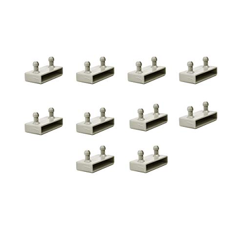 Tapas para listones laterales de 53 mm para marcos de metal, 2 puntas (paquete de 10)