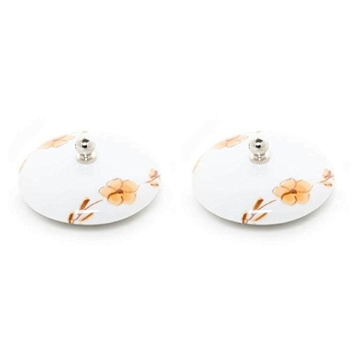 Tapón Lavabo, bañera y Bidet Universal Decorado d 2 uds de Porcelana Decorado Flor Azul