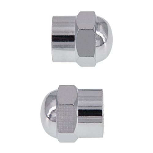Tapones de válvula de metal cromado de levando, 4 unidades, para neumáticos de coche, moto, scooter o bicicleta, tapones antipolvo de metal