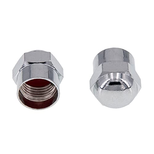 Tapones de válvula de metal cromado de levando, 4 unidades, para neumáticos de coche, moto, scooter o bicicleta, tapones antipolvo de metal