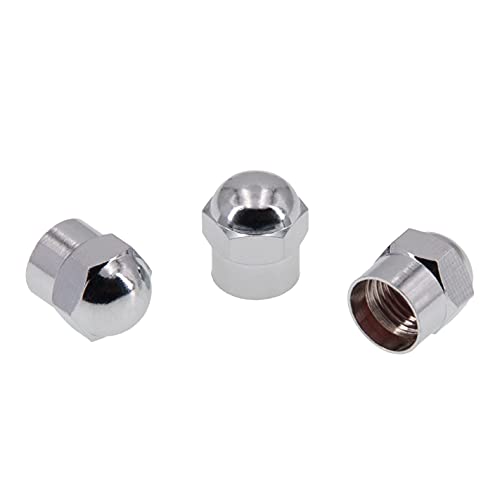 Tapones de válvula de metal cromado de levando, 4 unidades, para neumáticos de coche, moto, scooter o bicicleta, tapones antipolvo de metal