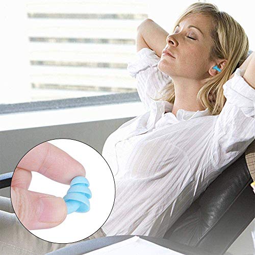 Tapones para los oídos para dormir con cancelación de ruido, de silicona suave, cómodos y reutilizables, protección auditiva contra ronquidos y para practicar natación, 5 pares