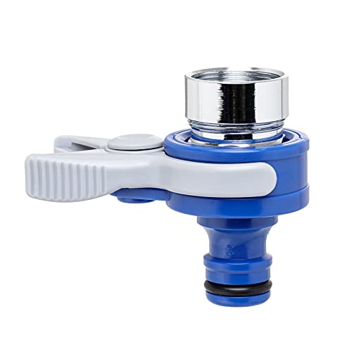 Tatay Adaptador Universal Top Line para Grifo de Interiores, Rosca Externa 24mm, Rosca Interna 22mm, Conector Universal, Protección Solar, Fácil Instalación, Azul
