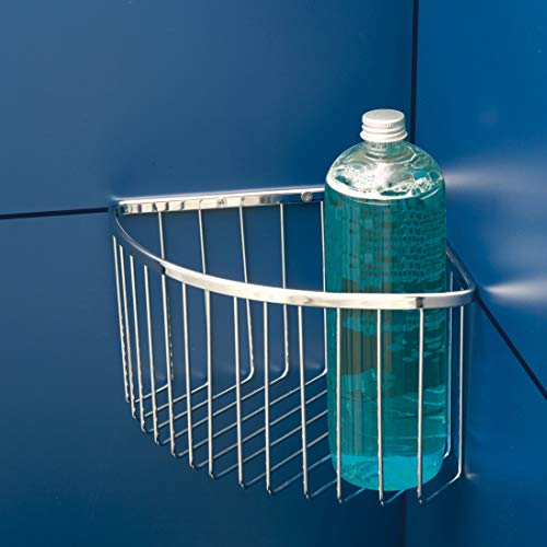 Tatay Cestillo rinconero Krom, de Gran Capacidad, idéal para envases de tamaño Familiar. Diseño Elegante y Funcional, Fabricado en latón Cromado y Acero INOX.