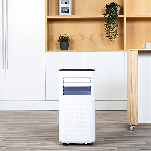 Taurus Cold Design + - Aire acondicionado portátil. 3 en 1: frío, deshumidificador y ventilador. Silencioso. Temporizador. Con mando a distancia. Con kit ventana. Ruedas. Blanco. 1023W.