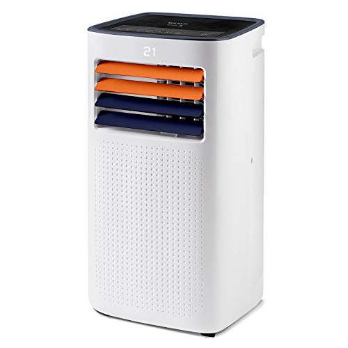Taurus Temp Design + - Aire acondicionado portátil. Climatizador 4 en 1: calor, frío, deshumidificador y ventilador. Silencioso. Temporizador. Mando a distancia. Kit ventana. Ruedas. 2.6kW/2.1kW