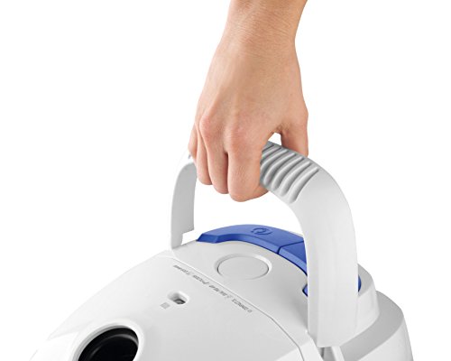 Taurus Vitara 3000 - Aspiradora de trineo con bolsa; compacto; filtro lavable; capacidad de la bolsa 2L; guardacable; ruedas con perfil de silicona; azul; blanco; negro