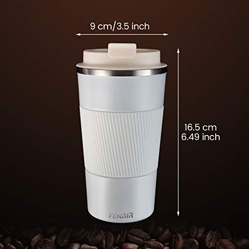 Taza de Viaje，Termo,Termo de Café Matraz de Acero Inoxidable Aislado Diseño a Prueba de Fugas Para Bebidas Frías y Calientes Bebidas té Café Agua 510