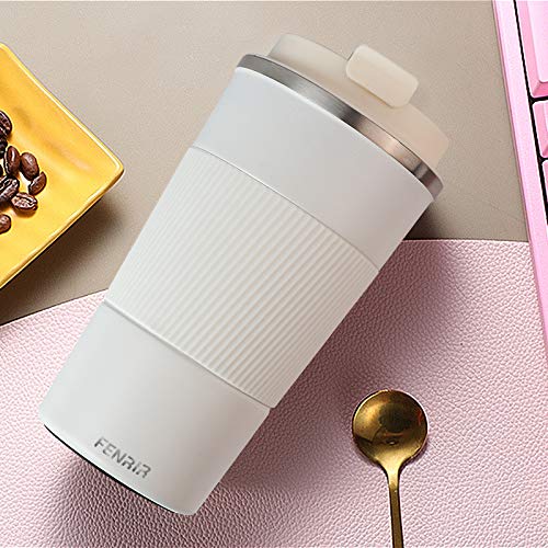 Taza de Viaje，Termo,Termo de Café Matraz de Acero Inoxidable Aislado Diseño a Prueba de Fugas Para Bebidas Frías y Calientes Bebidas té Café Agua 510