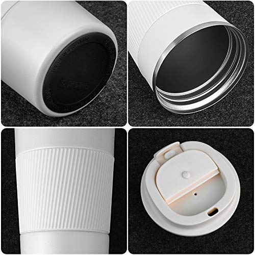 Taza de Viaje，Termo,Termo de Café Matraz de Acero Inoxidable Aislado Diseño a Prueba de Fugas Para Bebidas Frías y Calientes Bebidas té Café Agua 510