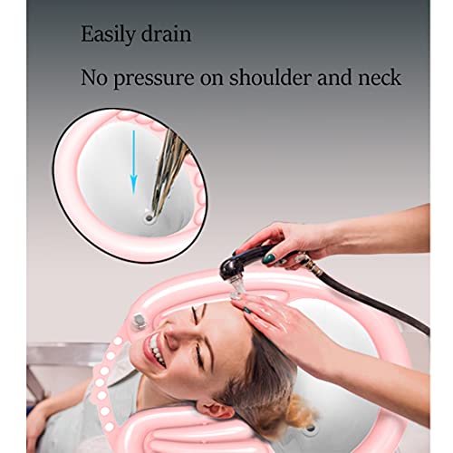 Tazón de champú inflable, bandeja portátil para lavar el cabello para la cabecera y en la cama, lavabo ligero para ancianos, discapacitados