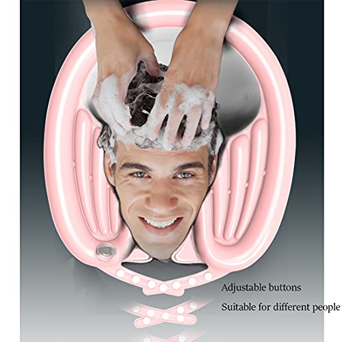 Tazón de champú inflable, bandeja portátil para lavar el cabello para la cabecera y en la cama, lavabo ligero para ancianos, discapacitados