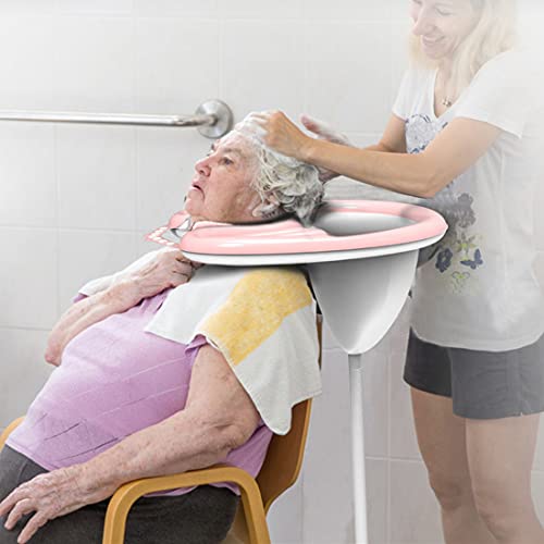 Tazón de champú inflable, bandeja portátil para lavar el cabello para la cabecera y en la cama, lavabo ligero para ancianos, discapacitados