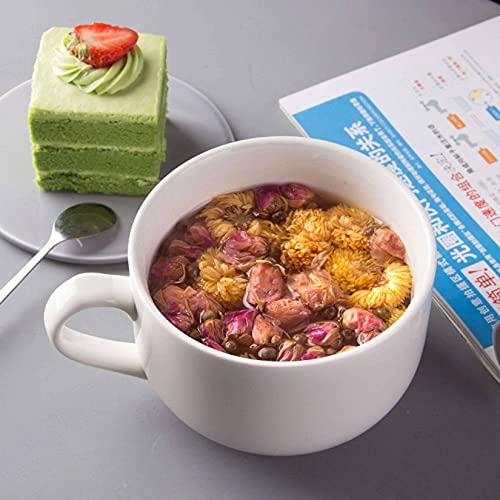 Tazones De Sopa De Cerámica Taza De Café Grande, Tazas De Sopa Con Asa Apto Para Microondas Y Lavavajillas Para Cereal Postre Ensalada Té Leche Avena-azul marino-750ML/25.4oz