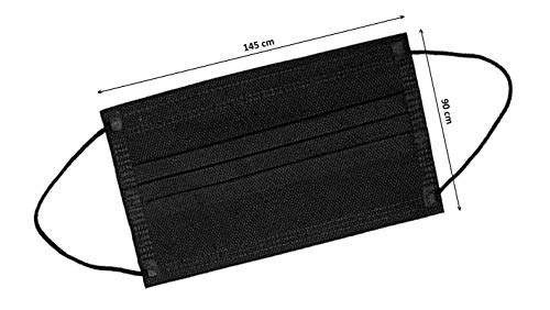 TBOC Mascarilla Higiénica Niños No Reutilizable - [Pack 30 Unidades] 3 Capas [Color Negro]