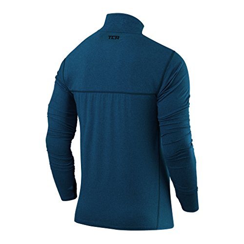 TCA Hombre y Niño Pro Performance Camiseta Compresión Termica para Raunning - Camiestas Deporte Manga Larga - Azul Marino, L