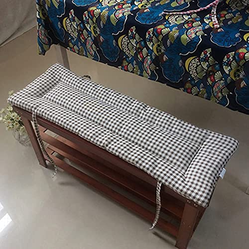 TDOYO Cojín para Silla, cojín para Banco Suave y Transpirable para Exteriores, Respaldo Largo para Silla, tapete para sofá con Cordones, Silla de Mimbre, cojín para sofá Mecedora con Dosel de Jard