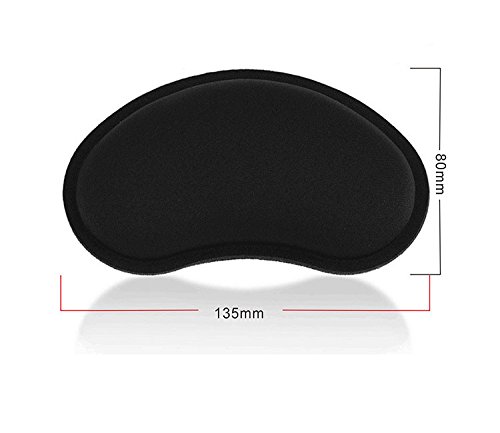 Teclado del Resto de Muñeca ,Cojín de Ratón del Resto de Muñeca,Ratón Teclado de muñeca Resto, Apoyo para oficina, ordenador, durable cómodo la escritura alivio del dolor, 2 pcs Negro