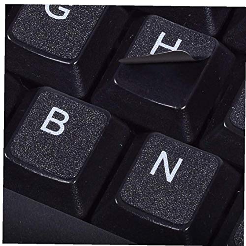 Teclado Pegatinas reemplazo español no transparente con Fondo Negro en letras blancas para Laptops 3PCS