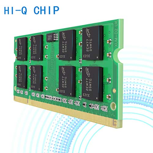 TECMIYO DDR2 RAM 6400 PC2 800mhz DDR2 6400s SODIMM Laptop RAM (2x2GB-PC2-6400S-G)