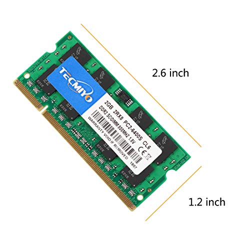 TECMIYO DDR2 RAM 6400 PC2 800mhz DDR2 6400s SODIMM Laptop RAM (2x2GB-PC2-6400S-G)