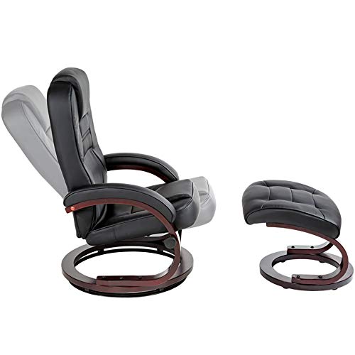 tectake 403849 Sillón de TV con Taburete, Asiento Relax con puf, Silla reclinable con escabel, Mueble de Interior, Mobiliario para el hogar