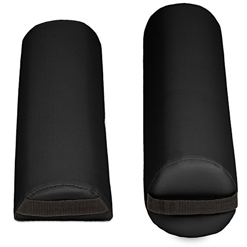 TecTake Almohada de Rollo + semicilíndrico cojín (Negro | no. 402592)