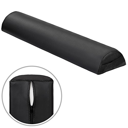TecTake Almohada de Rollo + semicilíndrico cojín (Negro | no. 402592)