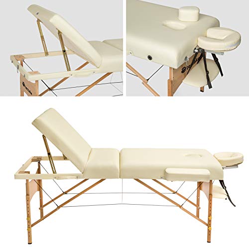 TecTake Premium - Camilla de masaje - disponible en diferentes colores - (Beige | no. 400185)
