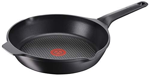 Tefal Aroma - Juego de 3 sartenes: Sartenes de 22, 24 y 26 cm de aluminio fundido y titanio, sartenes antiadherentes, tecnología Thermospot, cocción uniforme, todo tipo cocinas, sin PFOA, color negro