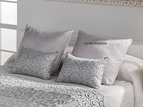 Tejidos JVR - Cojín Madison 50x60 cm - Color Plata con Relleno