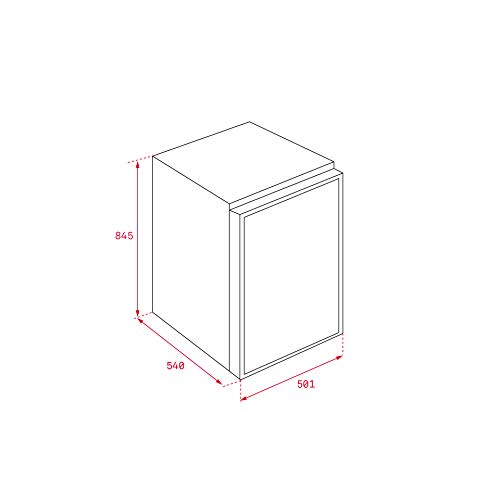 TEKA | Frigorífico bajo encimera de 85 cm de 2 Puertas | Independiente | TS1 138 | Eficiencia Energética A++ | 84.5 x 50.1 x 54 | Blanco