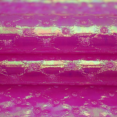 TELA PLASTIFICADA EN COLORES TORNASOL SERIE ESTELAR DE ANCHO 100cm POR METRO (ROSA TORNASOL, 1 METRO)