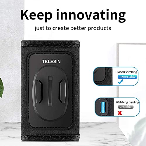 TELESIN Soporte de correa de hombro compatible para cámara, almohadilla de hombro ajustable y soporte de correa para GoPro Hero/Osmo Action/Inata 360 (correa de mochila)